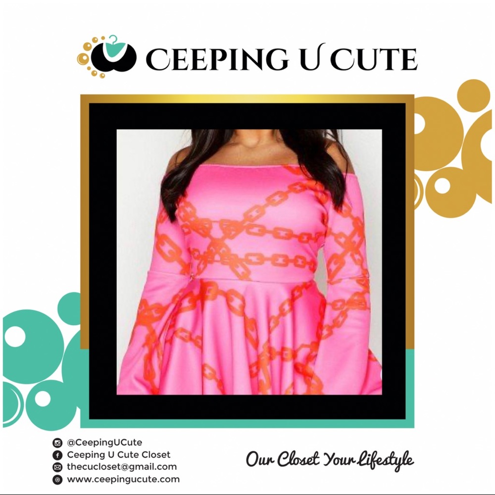 Pink & Red Chain Top